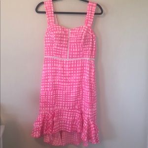 Lilly Pulitzer Avalyn dress pink white size 8 new